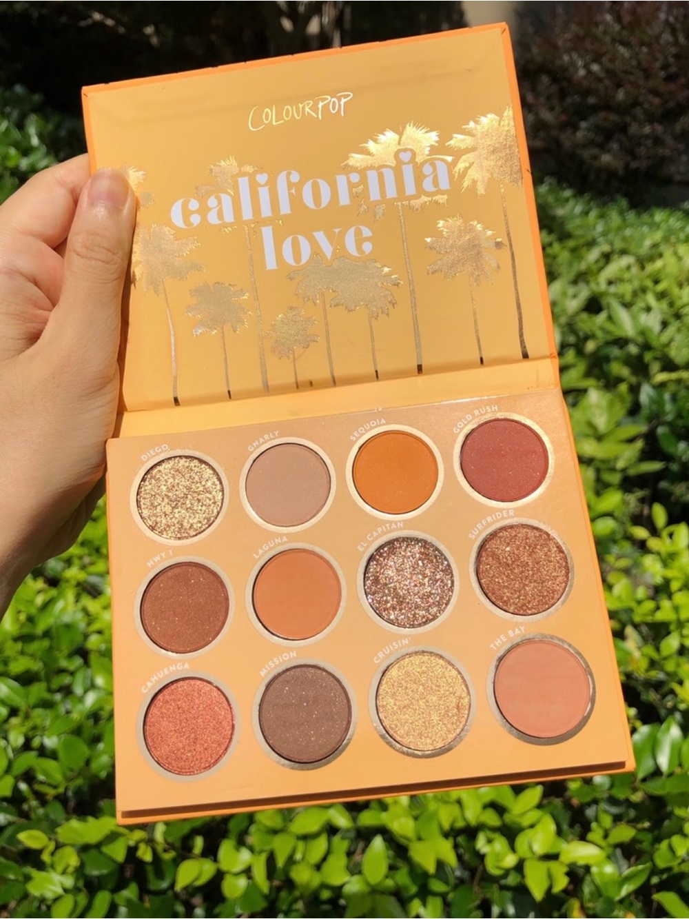 ColourPop California Love Eyeshadow Palette 12 Warm Orange & Gold Shades
